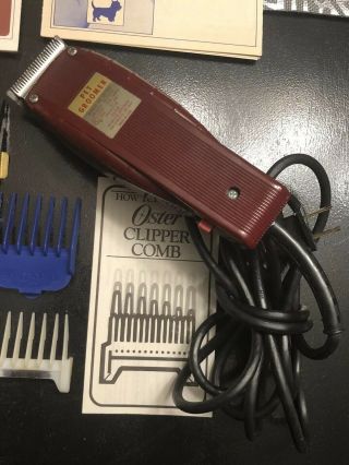 VTG Oster Pet Grooming Kit Clipper,  Extra Attachments Model 151 - 04 Instructions 2