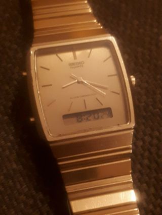 Vintage Seiko Ana Digital Quartz Chronograph Alarm Watch Gwo H601 5020