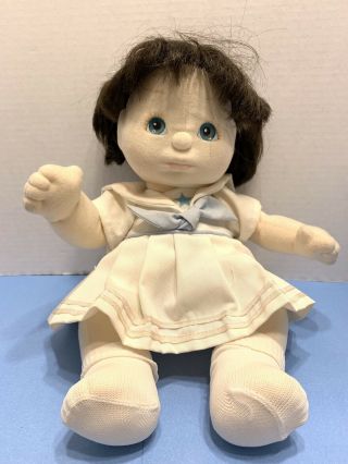 My Child Doll Vintage Mattel 1985 Brown Hair Blue Eyes Sailor Dress
