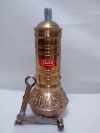 Vintage Traditional Hand Made Bronze Turkish Sozen Coffee/pepper Grinder Mill