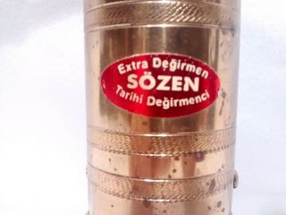 Vintage Traditional Hand made Bronze Turkish SOZEN Coffee/Pepper Grinder Mill 3