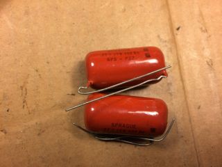 2 Nos Vintage Sprague Orange Drop.  22 Uf 600v Capacitors Guitar Amp Tone Caps