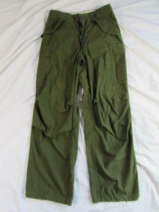 Vtg 70s 1974 M - 65 Us Army Field Combat Pants Small Long Og 107 Trouser