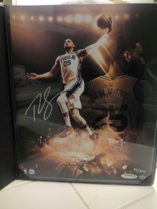 Upper Deck Employee Card Ben Simmons 8 X 10 Signed Picture 99/200