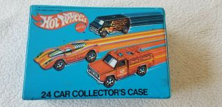Vintage 1975 Mattel Hot Wheels 24 Car Collector’s Case 8227 Blue