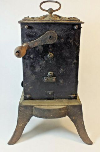 Antique French Cast Iron Mechanical Clock Work Rotisserie Crank Handle 1800s Ms1