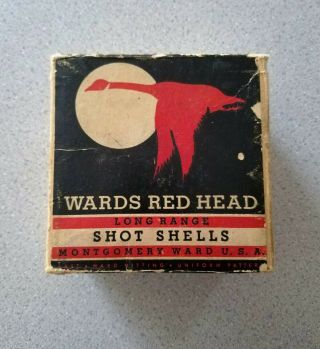 Wards Red Head 12 Ga 2 Piece Collector Empty Vintage Shot Shell Box