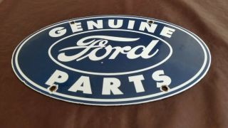 Vintage Ford Motor Co Porcelain Gas Ford Parts Service Station Sign