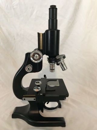 Vintage Spencer Buffalo Microscope 206492 W/case & Accessories