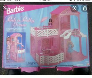 1995 Barbie Pink N Pretty House - Near Complete W Instructions - See Desc