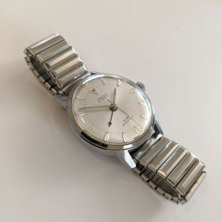 LANCO Rare Vintage Men ' s Alarm Watch 17J Mechanical Swiss Made 3