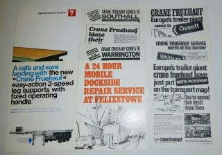 Vintage 1968 Crane Fruehauf Trailers Brochure Book / Leaflets / Letter