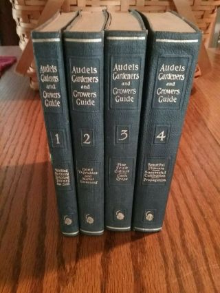 Vintage 1928 Audels Gardeners & Growers Guide Volumes 1 - 4 By Edward C Vick