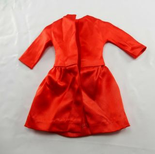 Vintage Barbie 1966 - 67 Shimmering Magic 1664 Doll Coat Red Satin