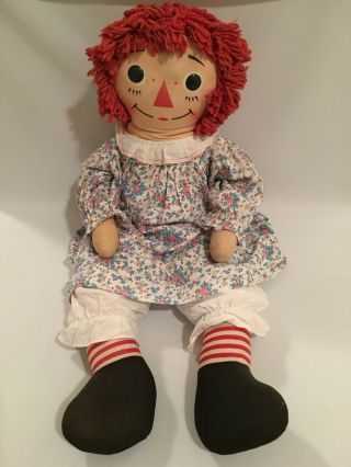 Vintage Knickerbocker Raggedy Ann Doll 31 Inches