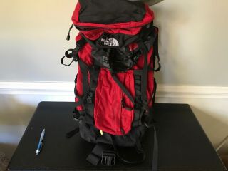 Vtg The North Face Patrol Pack Red/black Backpack.  Skiing,  Hiking,  Camping