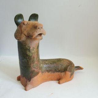 Fine Chinese Han Dynasty Green Glazed Pottery Dog With Thermoluminescence Test