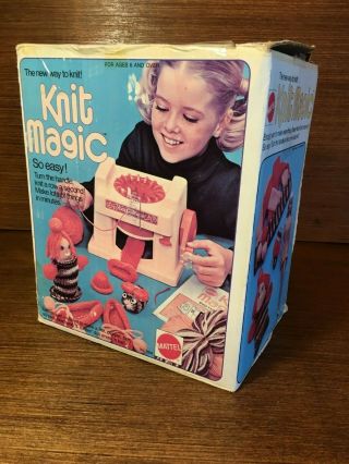Knit Magic Mattel 1974 With Vintage Box And Instructions