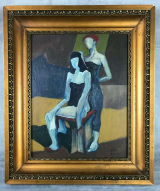 Milton Avery Antique Two Women Oil Painting American