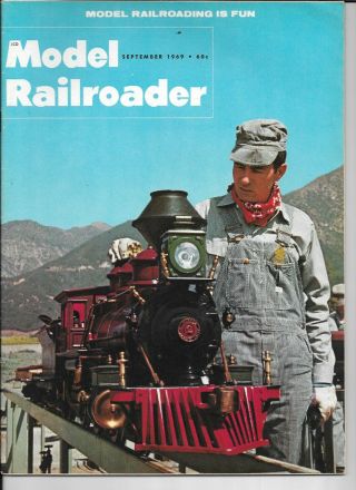 Vintage,  Model Railroader,  September 1969,  Cover: Live - Steam Mogul Locomotive