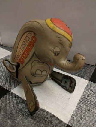 Disney Dumbo Marx Wind Up Metal Tin 1941 Toy Usa Antique