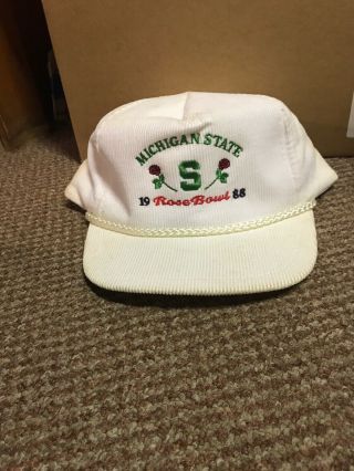 Michigan State Spartans 1988 Rose Bowl Vintage Hat Football Msu Sparty Perles