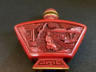 Antique Chinese Hand Carved Cinnabar Red Lacquer Snuff Bottle - Bonhams
