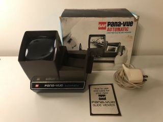 Vintage Gaf Pana - Vue Automatic Lighted 2x2 Slide Viewer W/ Instr.  & Transformer