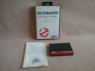 Vintage 1987 Sega Master System Game Ghostbusters R