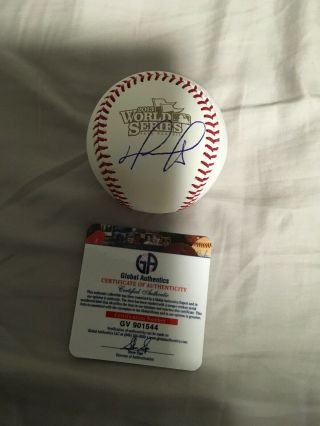 David Ortiz Signed Autograph Mlb World Series Rawlings Baseball