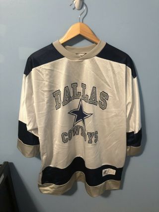 Vintage 90s 1995 Dallas Cowboys Nfl Jersey Hockey Logo Athletics Adult Large