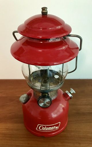 Vintage Red Coleman Lantern Model 200a March 1978 3 1978