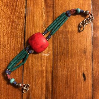 Vintage Native American Indian Western Bracelet Jewelry Piece Old Handmade