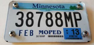 Minnesota Classic Moped License Plate