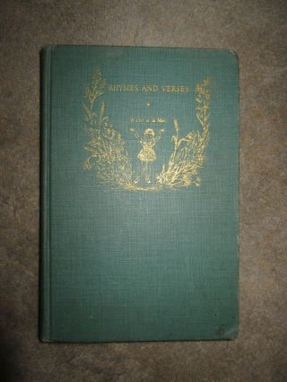Vtg Hc,  Rhymes & Verses,  Collected Poems For Children By Walter De La Mare,  1947