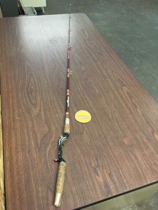 Vintage Heddon Fishing Rod W/ Metal & Cork Handle Unknown Model 5’11”