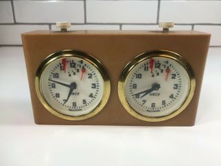 Vintage West Germany Uscf Two Faced Chess Clock Timer - Parts/repair Both Tick