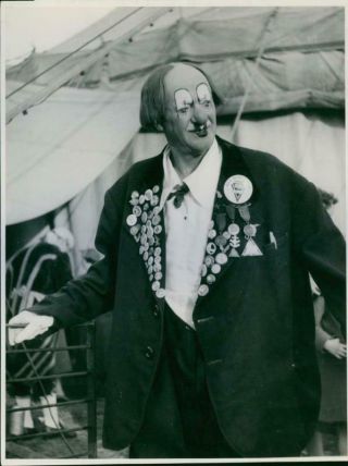 Vintage Photograph Of Coco The Clown