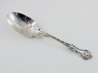 Whiting King Edward Sterling Silver Salad Serving Spoon - 9 3/4 " - W/monogram