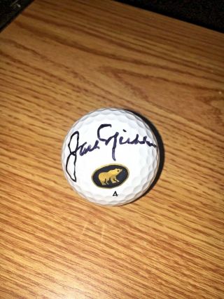 Jack Nicklaus 6x Masters Champ Signed Golden Bear Golf Ball Jsa