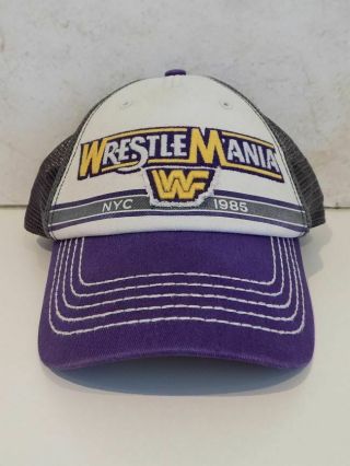 Wwe Old School Wwf Wrestlemania Wrestling Mesh Cap Hat Hasbro Vintage