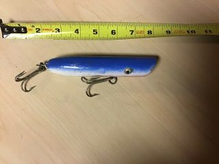 Vintage Unknown Wood Popper Topwater Surf Saltwater Fishing Lure