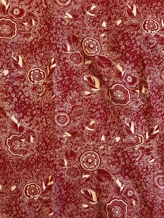 Vintage 1920s 30s Art Deco Floral Print Red Silk Chinese Cheongsam Qipao Dress 3