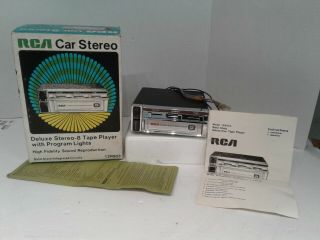 Vintage Deluxe Rca Auto Stereo 8 Track Tape Player Box Instructions See