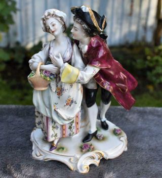 Antique 19thc Old Volkstedt Mark German Porcelain Figure Figurine