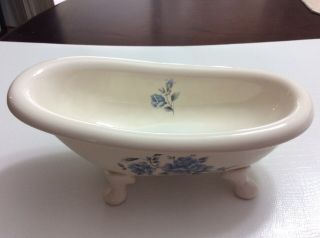 Vintage Vb Athena California Pottery Claw Foot Bath Tub Ceramic Soap Dish
