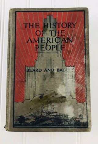 Vintage 1929 Old The History Of American People Book Second Revised Edition