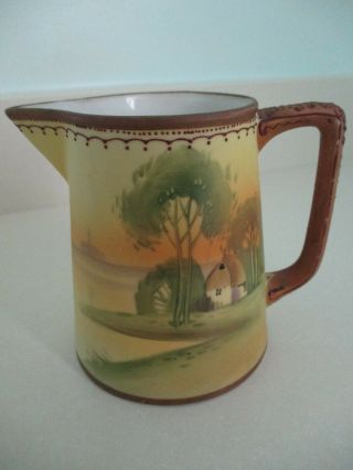 Vintage Nippon Small Hand Painted Pitcher / Creamer Made In Japan