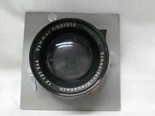 Vintage Schneider Kreuznach Symmar F/5.  6 210mm F/12 370mm Lens Copal No.  1