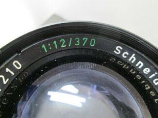Vintage Schneider Kreuznach Symmar f/5.  6 210mm f/12 370mm Lens Copal No.  1 3